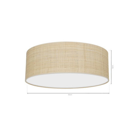 Lampa sufitowa MARSHALL WHITE / RATTAN 3xE27