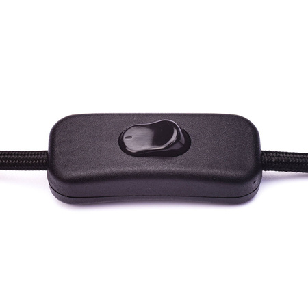 Przewód w oplocie kabel z wtyczką 4m czarny