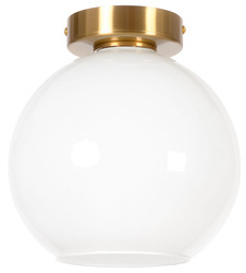 Plafon złoty szklana mleczna kula MADRID