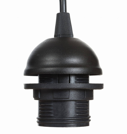 Lampa podwójna listwa czarna abażur rattan