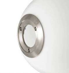 Klosz szklany Milano Silver mleczny biały