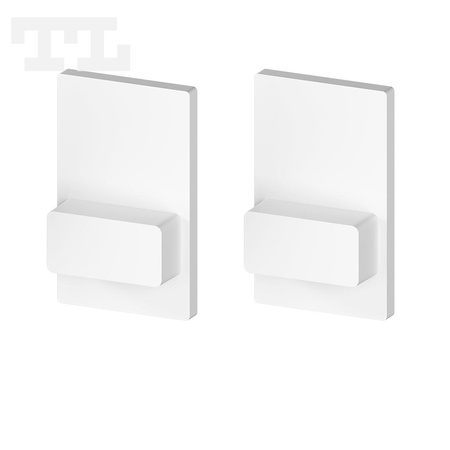 Komplet zaślepek bocznych białych P10-3 pełne (1 szt. z otworem, 1 szt bez otworu) (nr kat 7710302)