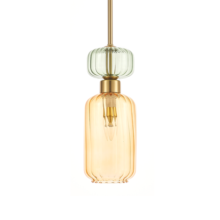 Szklana lampa wisząca MOLLY AMBER 1xE14