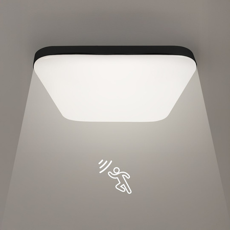 Plafon LED NEMO BLACK 17W z czujnikiem ruchu PIR