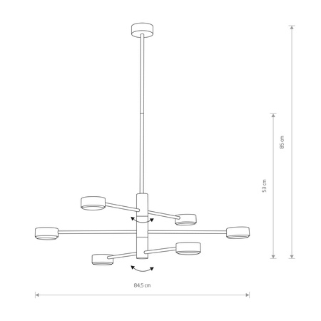Nowodvorski Lampa wisząca metalowa biała ORBIT 