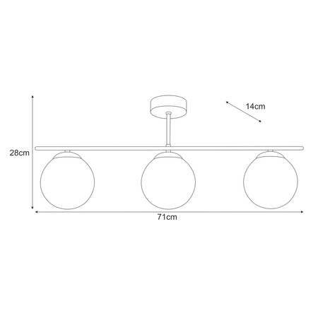 Lampa sufitowa K-5792 z serii SAVIA