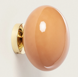 Kinkiet szklany Kurta pomarańczowy złoty