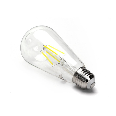 Żarówka LED Filament Przezroczysta ST64 E27 8W ciepła