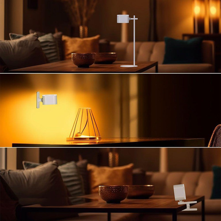 Lampka Biurkowa V-TAC 4w1 35cm Kinkiet Klips Latarka 3W LED CCT Biała 