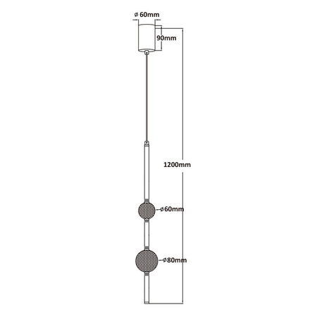 Lampa wisząca Vaku LED 4000K złota