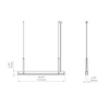 Kluś Lampa wisząca LED Tulip TU BEAM ZW L=1131mm, mikropryzma liniowa, 28W, 4000K, DALI, INDUSTRIAL