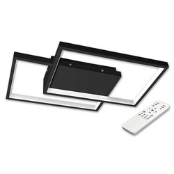 Plafon lampa LED Galaxis Polaris 45W 42x30x6 cm czarny prostokątny + pilot