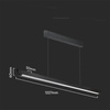 Oprawa V-TAC LED Linear SAMSUNG CHIP LIFUD Driver 36W 100st CCT Zwieszana 120cm Czarna VT-7-35 3000K-4000K-6400K 2880lm 5 Lat Gwarancji