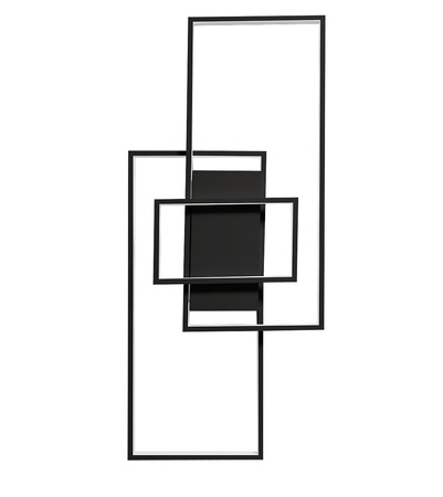 Plafon lampa LED Galaxis Vela 90W 83x36x8 cm czarny prostokątny + pilot
