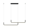 Nowoczesna Lampa Malawi wisząca 2 x LED czarna