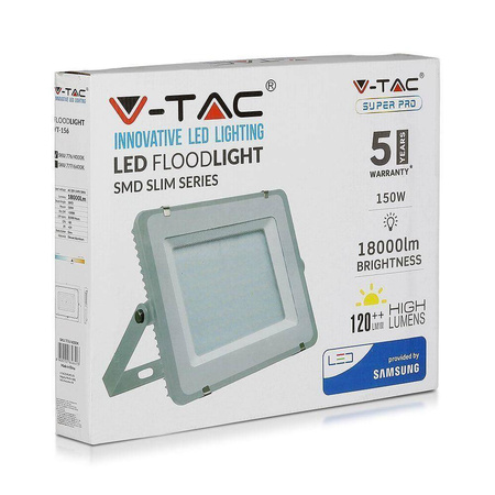 Projektor LED 150W SAMSUNG CHIP halogen SLIM Szary 6400K 18000lm wysokowydajny