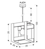 Lampa wisząca czarna metalowa + drewno 40W E27 Varna 31-78513