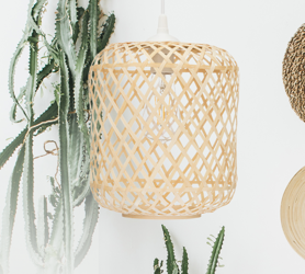 Lampa wisząca BOHO bambusowa 25cm DMT248