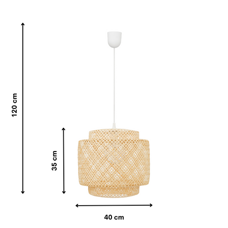 Lampa wisząca BOHO bambusowa 40cm DMT58