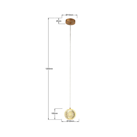 Light prestige Brillant 1 wisząca złota LP-3303/1P GD