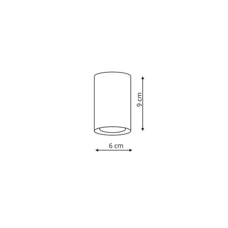 Manacor oczko białe ze złotym ringiem 9 cm LP-232/1D - 90 WH/GD