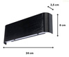 Kinkiet ścienny Slim płaski czarny modern LED 24cm 8W 4000K