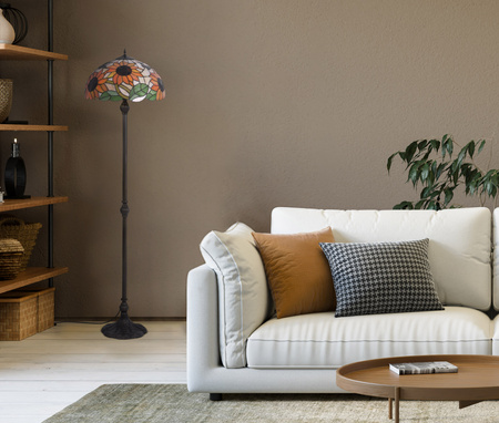 Wysoka lampa podłogowa z okazałym kloszem K-F16814 z serii SUNFLOWER