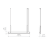 Kluś Lampa wisząca LED Tulip TU BEAM ZW L=1131mm, DOT/Blenda, 17W, 3000K, DALI, NATURAL