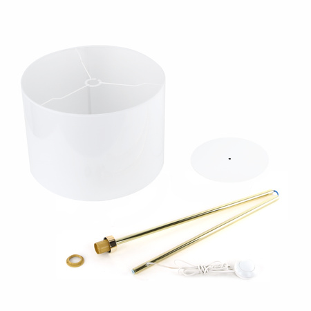 Lampa podłogowa UMBERTO White/Gold 1xE27