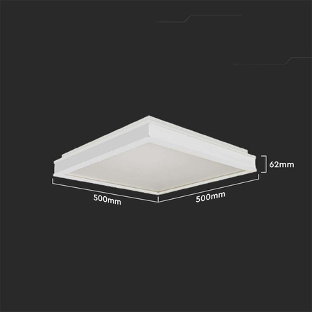 Plafon V-TAC 48W LED TRIAC 3w1 Biały Kwadrat 50x50cm VT-7758 4000K 4480lm