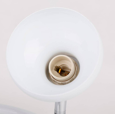 Lampa sufitowa spirala metal biała + drewno 3E14 Puerto Candellux 98-62697