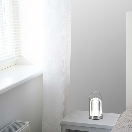 Lampka Biurkowa Nocna V-TAC 1W LED 22cm Ładowanie USB Ściemnianie Chrom 
