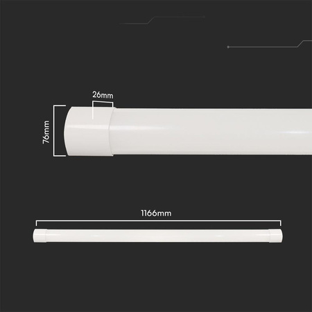 Oprawa V-TAC 40W LED Liniowa Natynkowa SAMSUNG CHIP 120cm 120Lm/W CCT Zmiana Barwy VT-8340CCT 3000K-6500K 4800lm 3 Lata Gwarancji