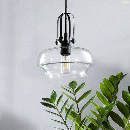 Lampa wisząca szklana przezroczysta Asana 1xE27