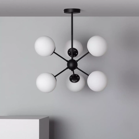 Nowoczesna lampa wisząca metalowa szklane kule Balts Big