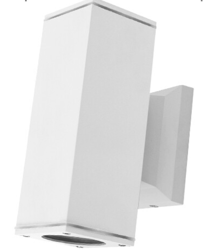 Kinkiet ogrodowy Oprawa Elewacyjna 2xGU10 biały góra/dół IP65