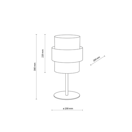 Lampka nocna CALISTO White E27