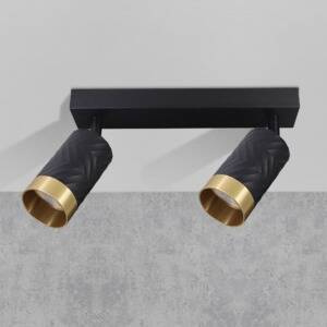 Lampa ścienno-sufitowa ARRAS 2 czarno-złota GU10