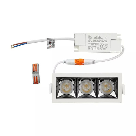 Oprawa V-TAC Downlight SAMSUNG CHIP 12W UGR19 CRI90+ 12st VT-2-12 5700K 960lm 5 Lat Gwarancji