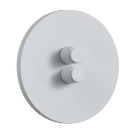 Podwójny Ściemniacz podtynkowy okrągły metalowy TOGGLICA ROUND biały mat