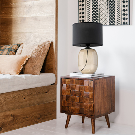 Lampka nocna MELODY TOPAZ Black 1xE27