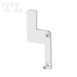 Zaślepka aluminiowa srebrna GK4-1 PRAWE bez otworu (wkręty w komplecie) (nr kat 7740118)