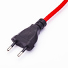 Przewód w oplocie kabel z wtyczką 2m czerwony