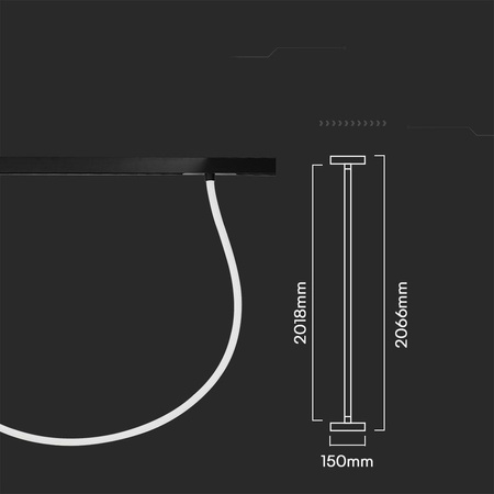 Oprawa Szynosystem Magnetyczny 48V V-TAC 23W LED 200cm VT-42024 4500K 2850lm 3 Lata Gwarancji