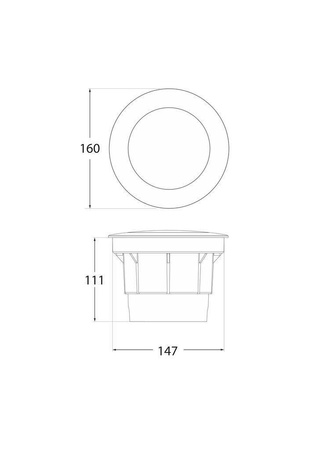 Oprawa CECI 160 czarny X GX53 7W 3000K 4000k 6000k