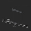 Oprawa V-TAC LED Linear SAMSUNG CHIP LIFUD Driver 36W 60st CCT Zwieszana 120cm Czarna VT-7-36 3000K-4000K-6400K 2880lm 5 Lat Gwarancji