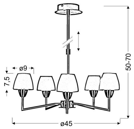 Lampa sufitowa MONZA BLACK / GOLD 3xG9 8W