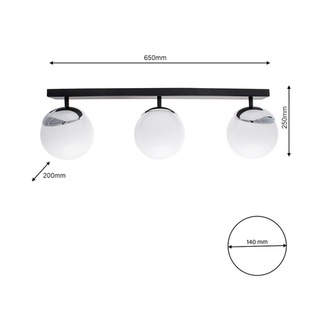 Lampa sufitowa SFERA 3xE14