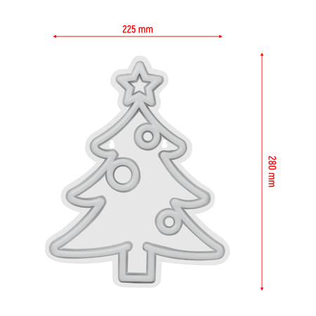 Dekoracja świetlna  świąteczna Neon LED choinka 22,5 x 28cm