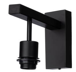 Kinkiet ścienny metalowy (stelaż) czarny prosty